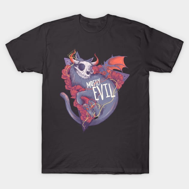 Mostly Evil Cat T-Shirt by Jess Adams